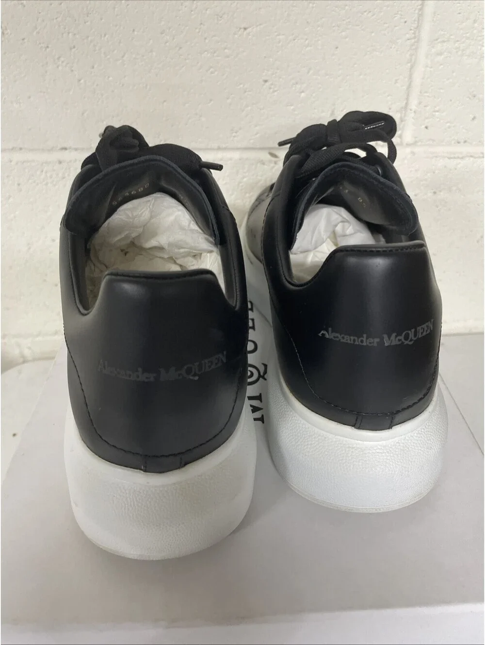 Alexander McQueen Oversized Sneakers Size 43 black leather $790
